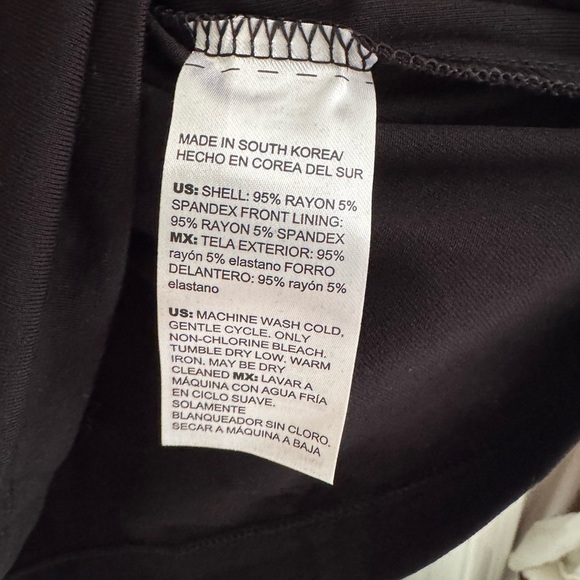 NWT Chico’s Black Top Square Neck 3/4 Sleeve Classic Knit Tee Size 1 (Medium) - Picture 4 of 5